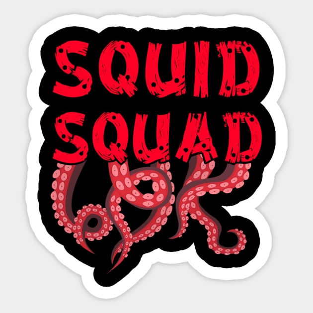 Squid Squad Sticker by TeaShirts